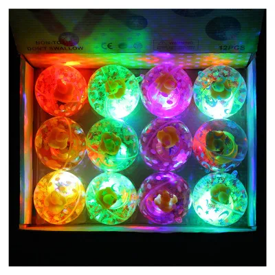 LED Light Up Stress Squeaking Bounce Balls for Adult Children Colorful Flashing Squeeze Spike Balls