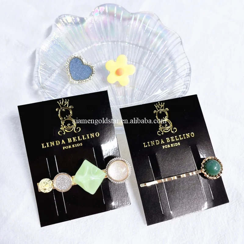 Foil Stamping Earring Card Display Stand Necklace Jewelry Cards Glossy Jewelry Packaging Offset Printing Greeting Card