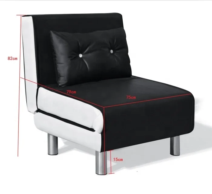 Home Furniture Single  Comfortable Chair PU Fabric Sofa Bed