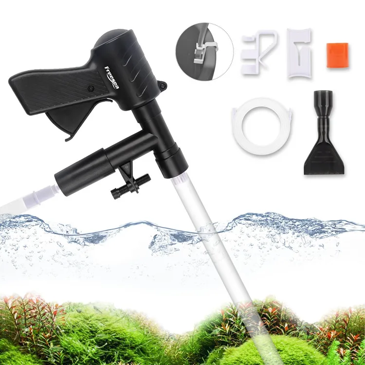 Fish Tank Vacuum Gravel Cleaner Long Nozzle Water Changer Gravel Vacuum for Aquarium fish tank siphon and gravel cleaner