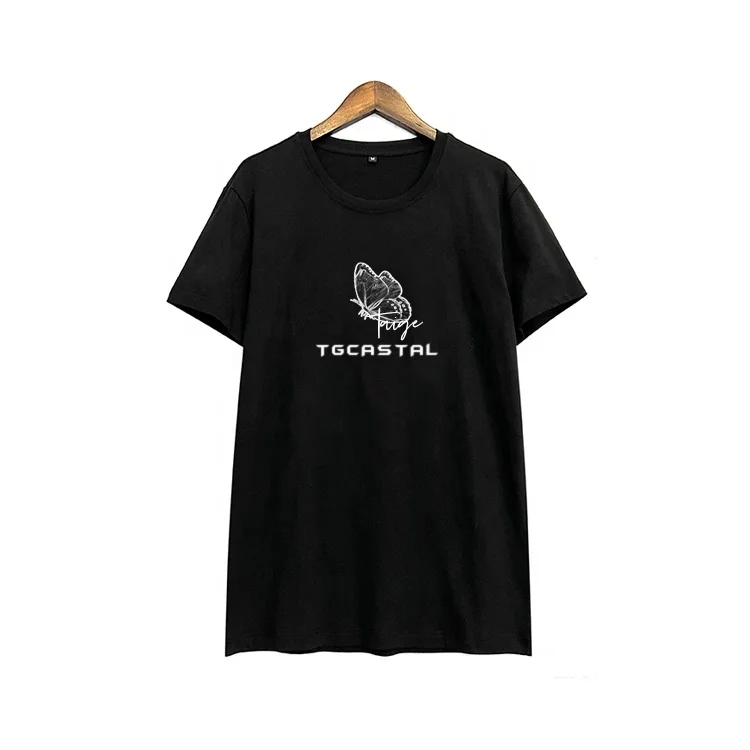 High quality 250gsm 100% cotton custom logo digital printing mens t shirt short sleeve round neck t shirt