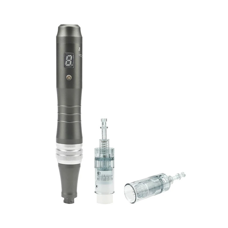 Digital 6 levels Derma Pen Professional wireless dr pen M8 DR 11 / 16 / 24 / 36 / 42 pins round nano needles electric dermapen
