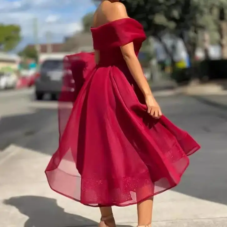 10704-MX50 Formal Gowns Three Colors Pleated Loose Long Strapless Evening Dresses Women