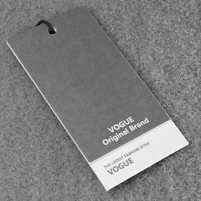 Custom Eco-friendly special cardboard swing tags luxury garment logo price tag Brand name recycled paper hang tags for clothing