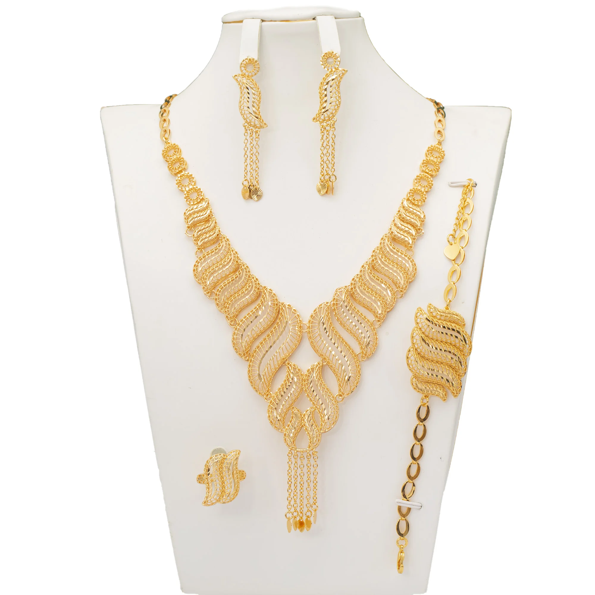 fashion accessories 2023 ladies jewellery sets dubai gold jewelry women wedding jewellery set bridal