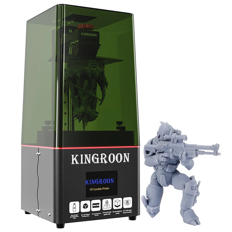 Kingroon KP6 моно плюс мини настольный LCD ювелирный 3D принтер Смола