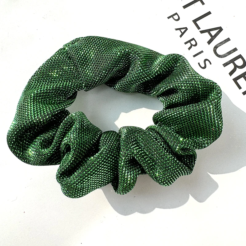 Christmas Hair Ties Ribbon Swallowtail Bow HairClip Elastic Bling Ponytail Holders Rope Holiday Accessories Kids Hair Scrunchies