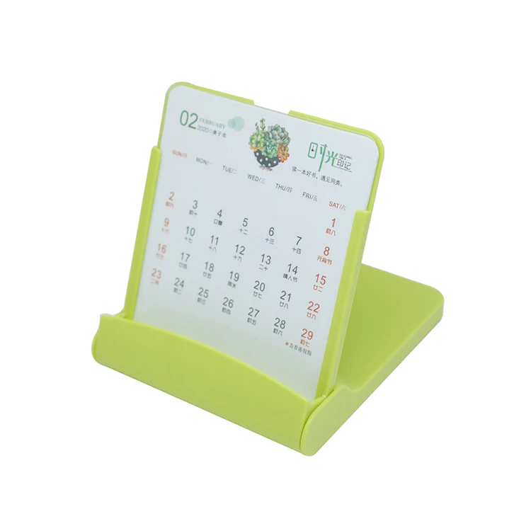 JCX/Promotional Multi-functional Desk Calendar with Phone Holder Custom Logo Table Calendar