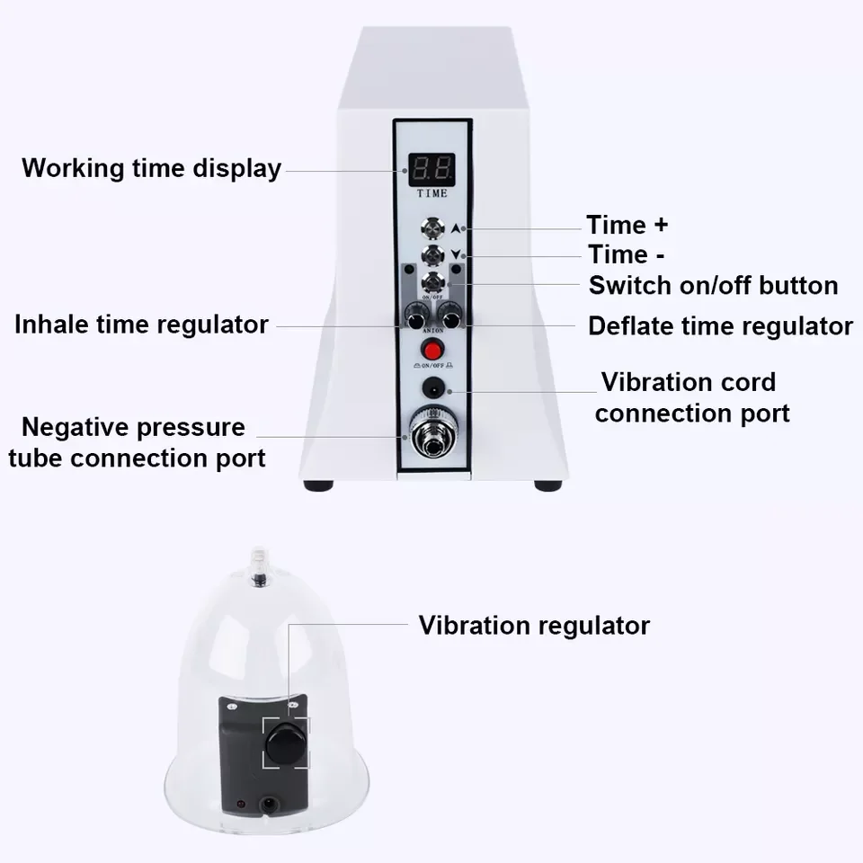 Portable Beautiful Vacuum Therapy Machine Japanese Breast Massager Body Slimming Machine Vacuum Cupping Machine