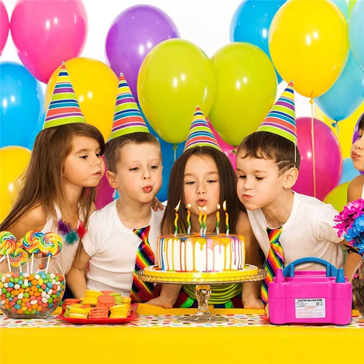 149 PCS Balloon Pump Kit Portable Dual Nozzle Electric Balloon Blower Inflator  Assorted Balloons Decorating Strip Kit