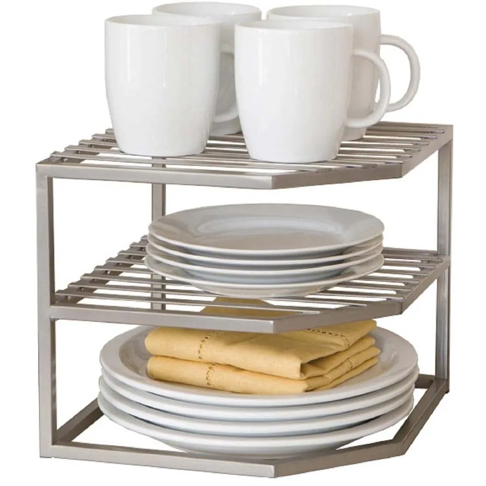 FREE SAMPLE 2-Tier Corner Shelf Counter and Cabinet Organizer Rack Kitchen Corner Shelf