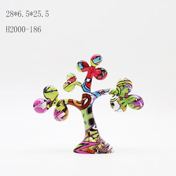 H Home decoration animal ornaments colorful artifacts bull statues resin animal figurines sculpture