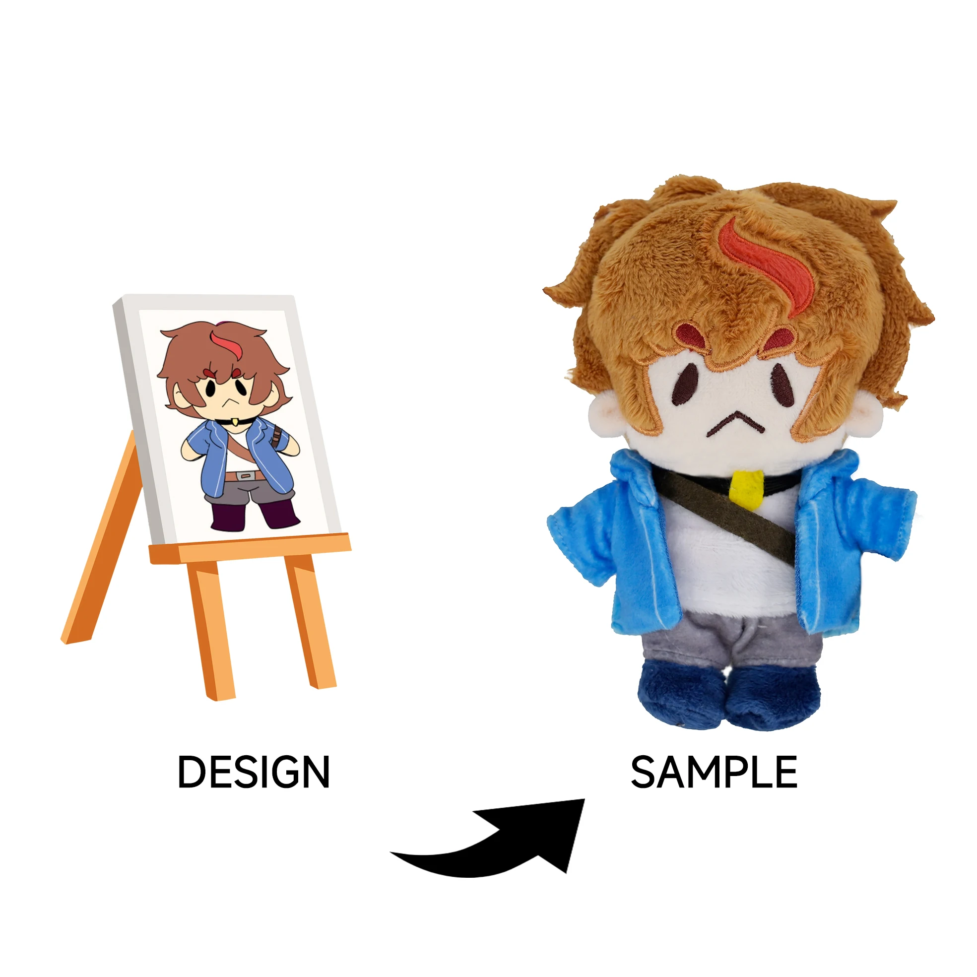 CustomPlush Maker Soft Doll Standing and Sitting Plushies Small Stuffed Cute Figure Anime High-quality CPC UKCA Certification