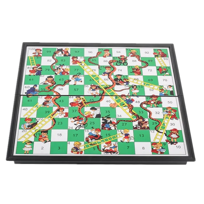 Portable Folding Children Board Puzzle Game Chess Magnetic Snake And Ladders Chess Games
