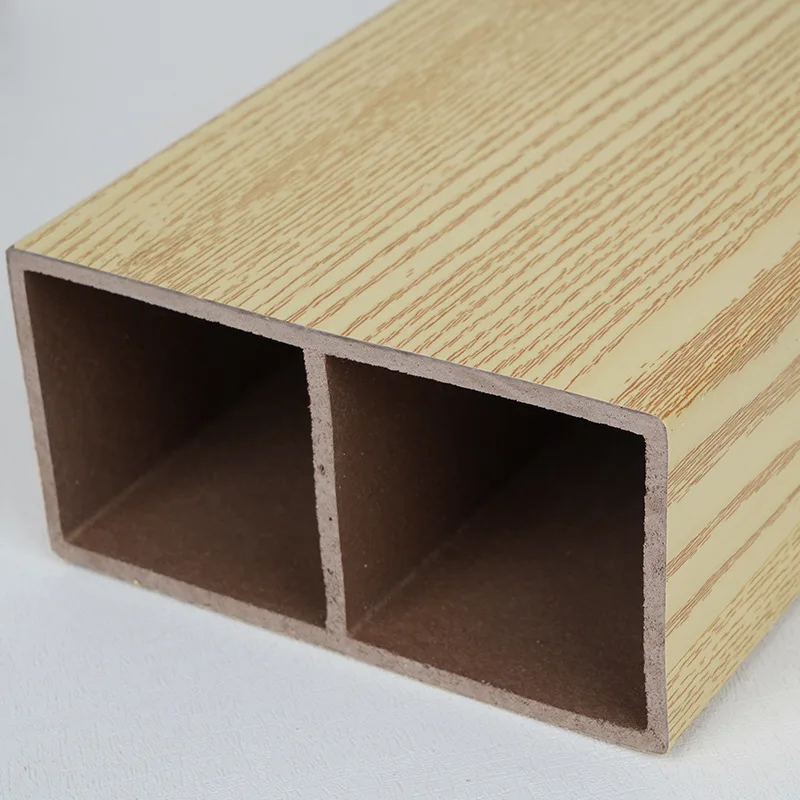 Low Price Ecological Wood-Plastic Square Wood Indoor Ceiling Column Partition Wall Grille