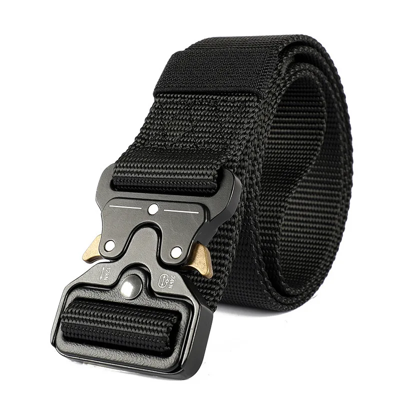 Quick Release Buckle Work Tool Belt black metal buckle Combat Waist tactical Belt