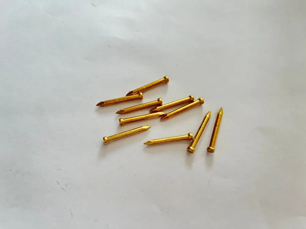 High Quality Gold Brass Nail Brass Wall Pins 25mm Panel Wire for Hanging Photos Picture Frames with Good Price