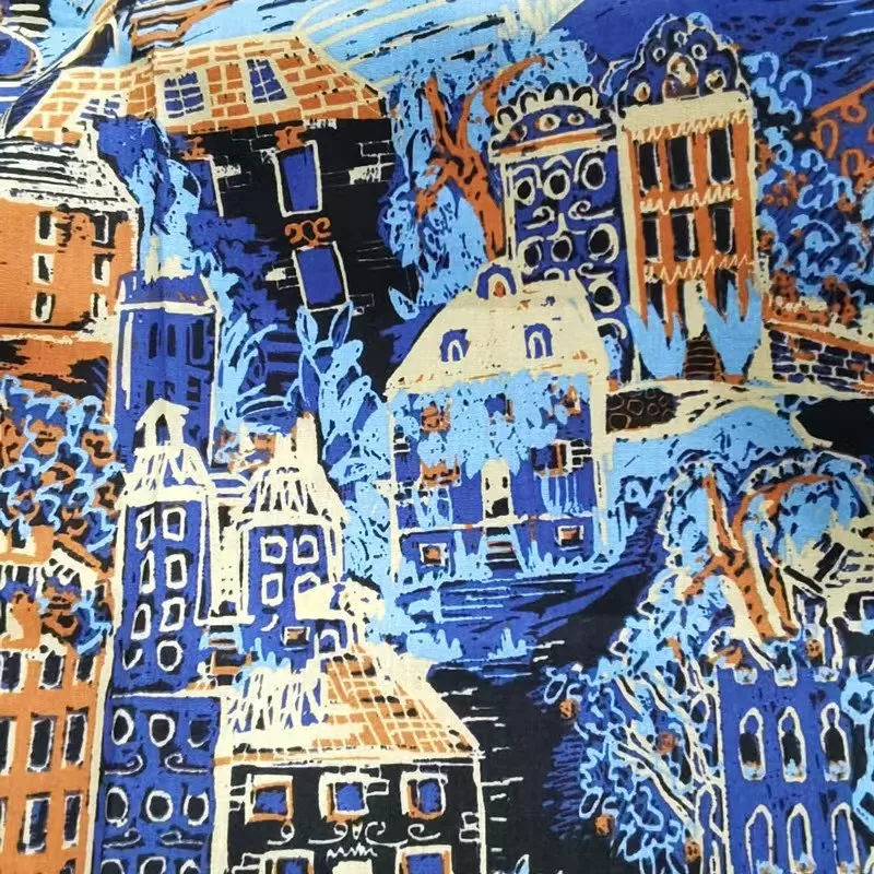 hot sale digital print  80s 133*100  woven cotton satin drill fabric for dressing