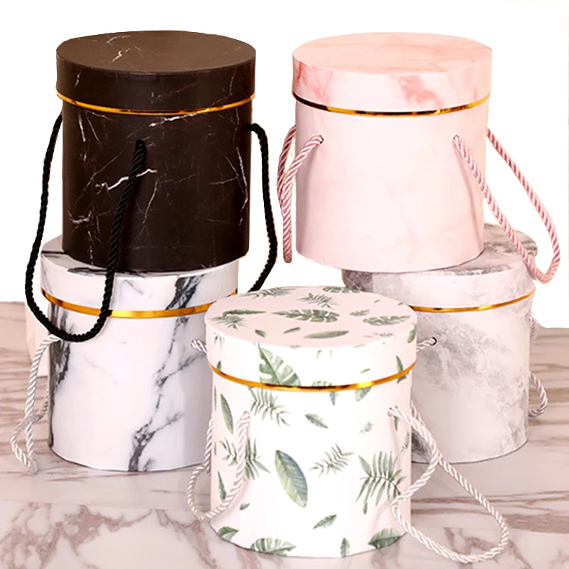 
Hat Boxes Round Floral Box Flower Packaging Paper Gift Storage Florist Bouquet Flower Packaging Boxes 