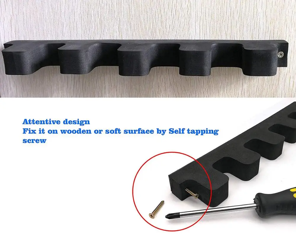 
Gun Barrel Rest Four Foam Gun Rack with Magnetic Strip 