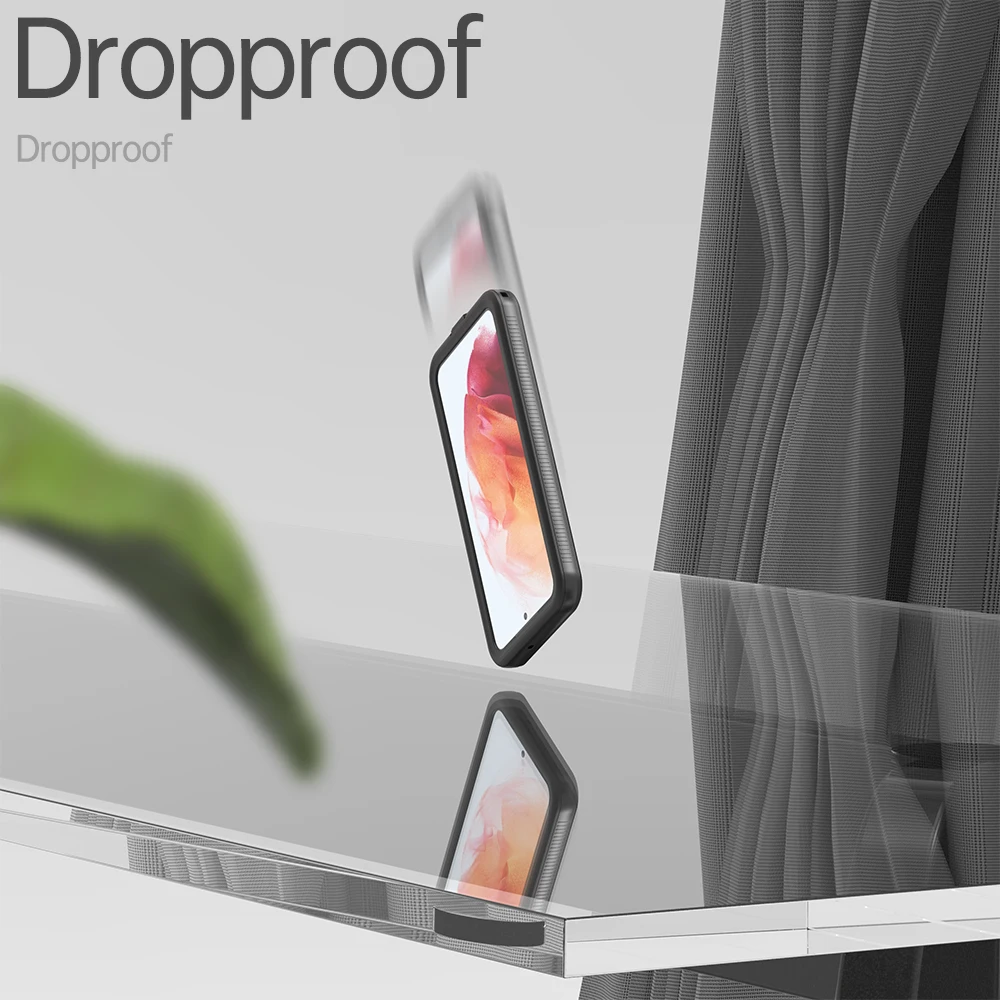 Compatible With Samsung Galaxy S22 Shellbox Waterproof Phone Case For Outdoor Activities With Built-In Screen Protector