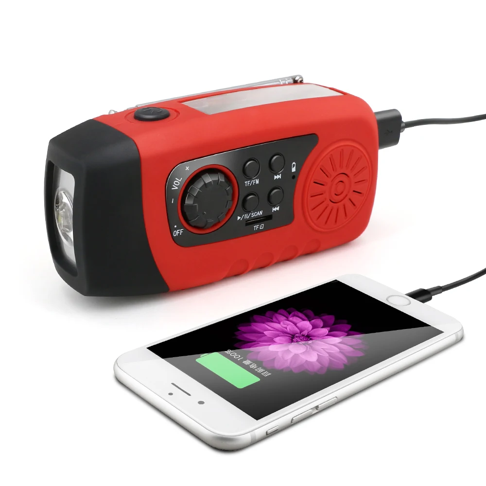 
pocket usb hand crank solar radio fm radio 