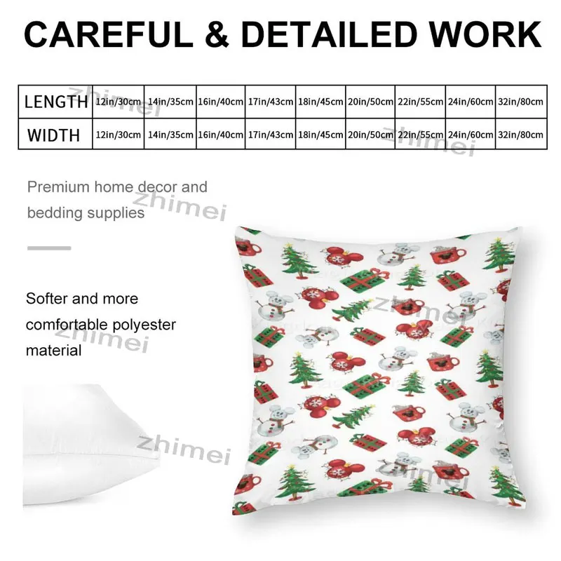 custom 3d printed cartoon anime xmas throw pillow case and cushions covers christmas decorative bamboo cotton pillow cover
