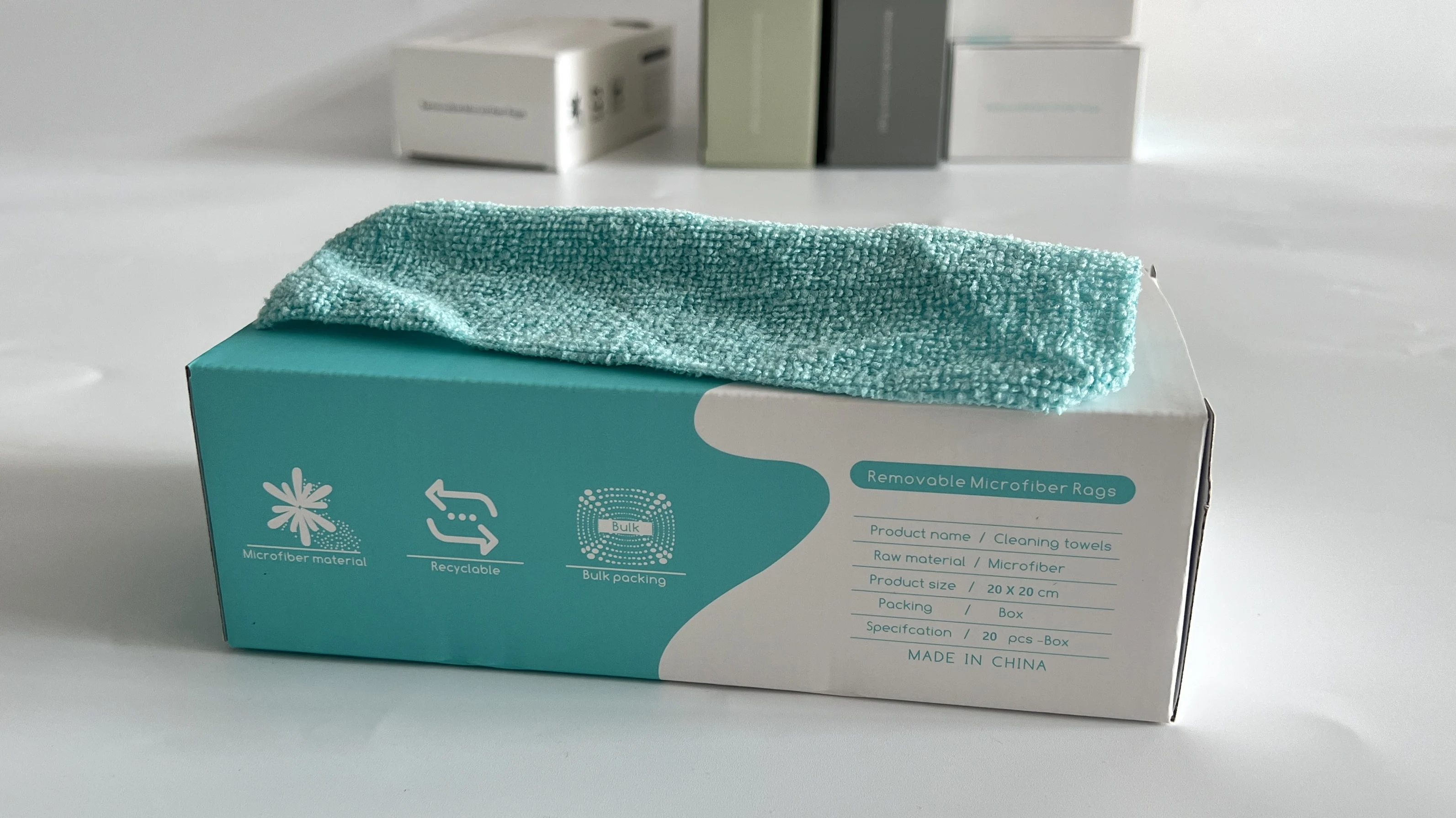 20 picecs Kitchen Microfiber Cleaning Cloth Non-stick Washing Rag Wiping Absorben one box Oil Washing Cleaning Cloth