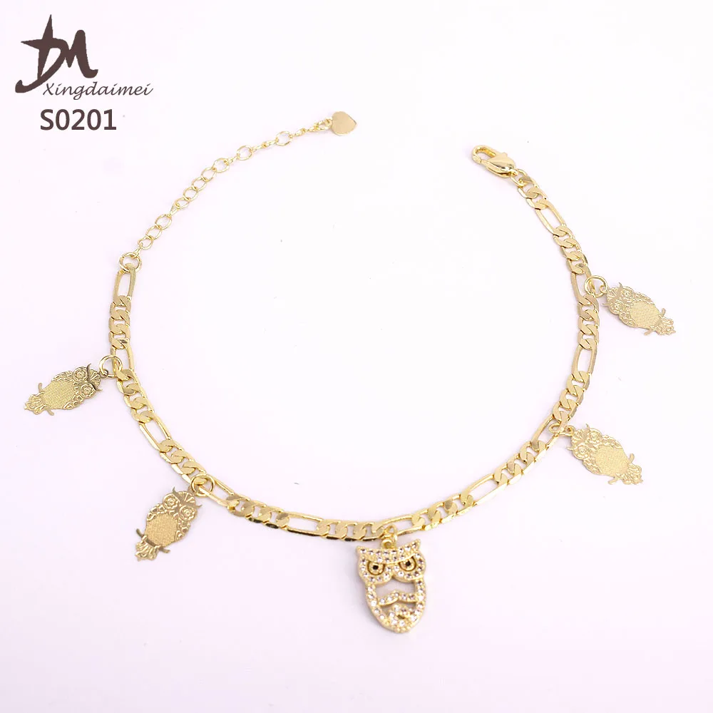 
S0201 new design fashion High quality zircon eagle anklet 