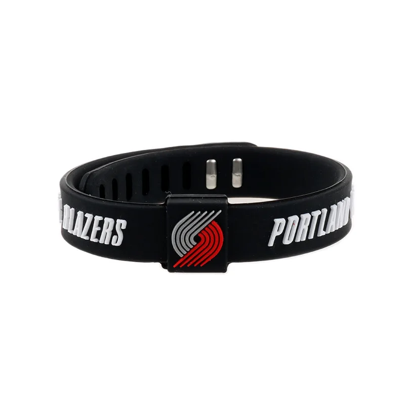 Sport type silicone bracelet super basketball star silicone wristband new design adjustable charm bracelet