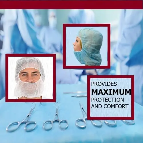 Nonwoven Disposable Surgical Hood Medical Space Cap Manufacturer head cover
