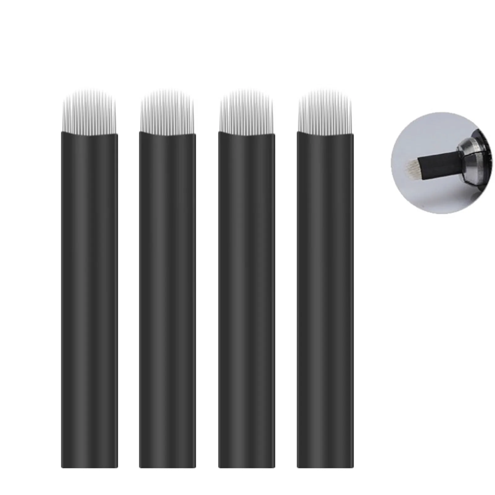 Sharpest NANO 0.16mm Microblading Blades Sterilized Disposable Eyebrow Tattoo Needle Blades U18 U20 for Eyebrow Hair Stroke