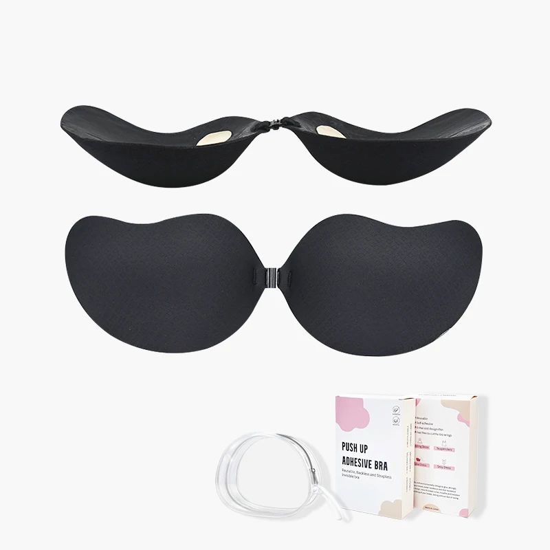INVISFEEL Lightweight Nude Reusable Silicone Breast Pads Invisible Nipple Stickers Push-Up Nipple Covers