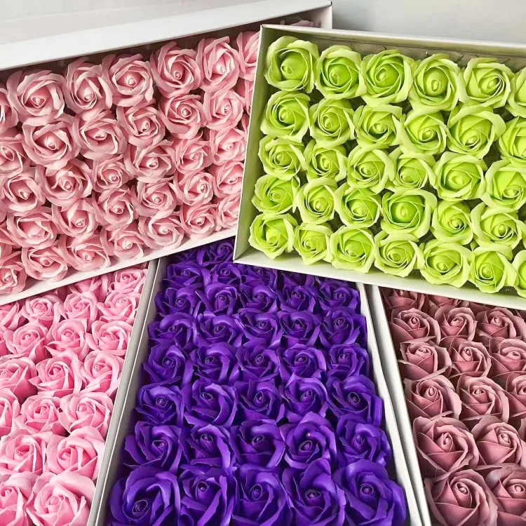 2023 Handmade Scented Decorations Not Easy To Fade Rose Soap Flower Rose