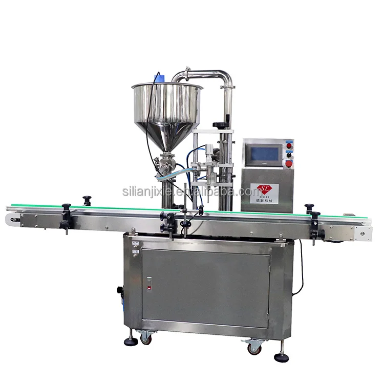 Automatic cosmetic essence bottle filling and capping machine production line with automatic induction filling