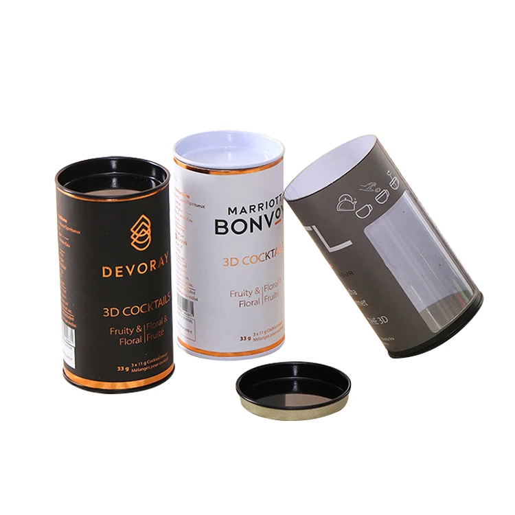 Luxury Custom Lids Kraft Essential Oil Bottle Jar Eco Friendly Twist Paper Tubes For Spices