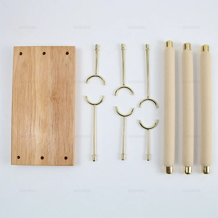 SHI SHENG DIY Wood Display Green Velvet T-bar Ring Display Holder for Women Jewelry Organizer Tool Show