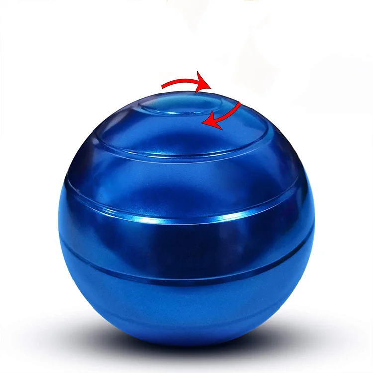 Fingertip Anti Stress Fidget Aluminum Alloy Kinetic Desktop Metal Desk Toy Illusion Fidget Spinner Ball For Kids Adult Gift