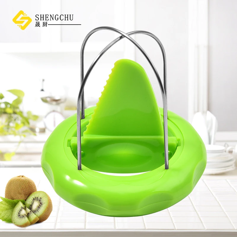 Kitchen tools Stainless Steel 2 in 1 fruit cutter kids  multi functional plastic Kiwi Fruit  Peeler