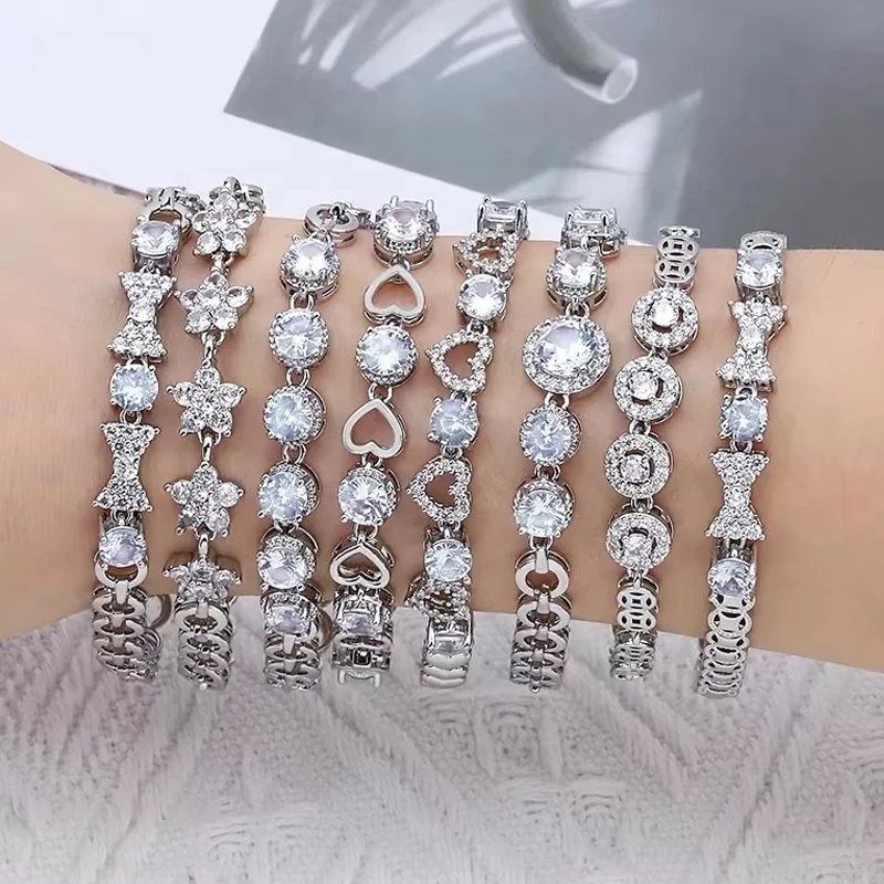 JXX cheap price brass fashion wholesale zirconia gold plated bracelet jewelry for women new model