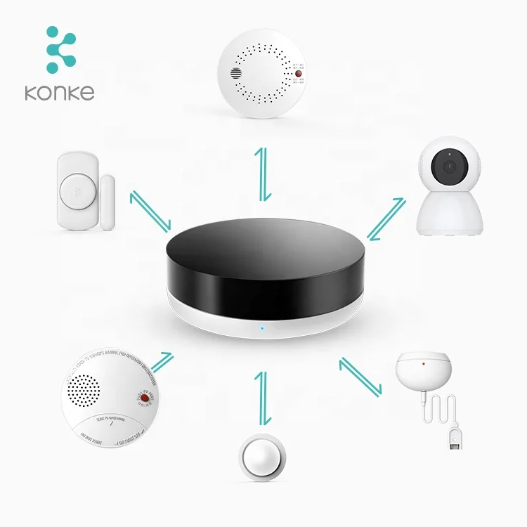 Konke wifi wireless zigbee 3.0 home security alarm system