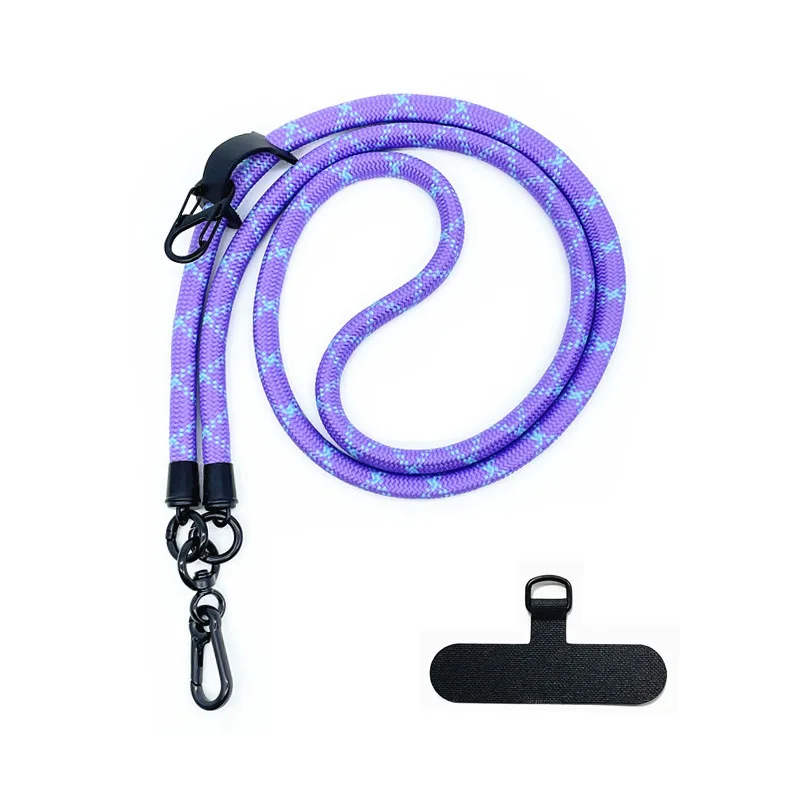 8MM Phone Lanyard Crossbody Necklace With Universal Patch Tab Lasso Tether For Strap Phone Case Lanyard