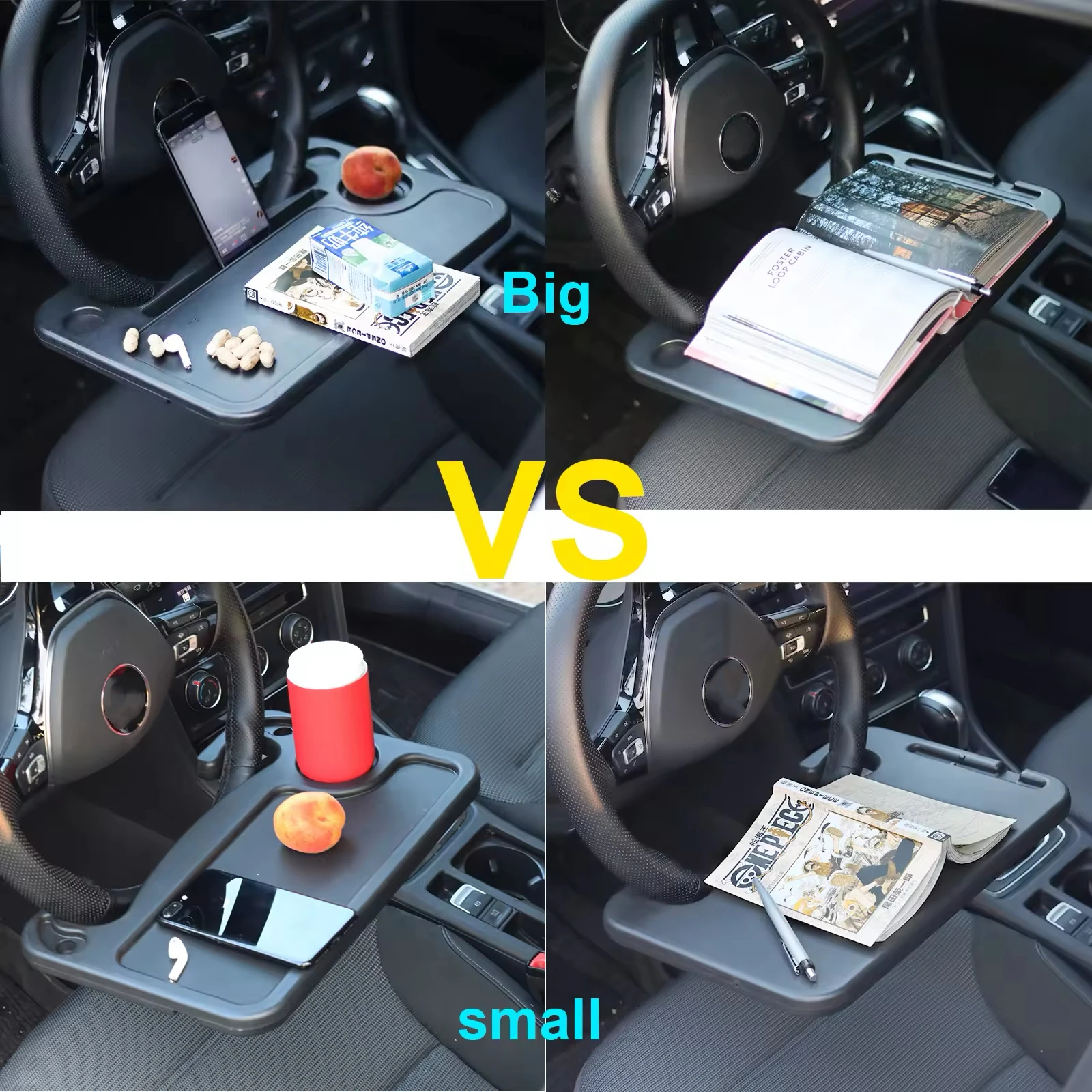 Car Interior  Accessories Car Universal Laptop Work Steering Wheel Portable Tray Table Desk Organizer