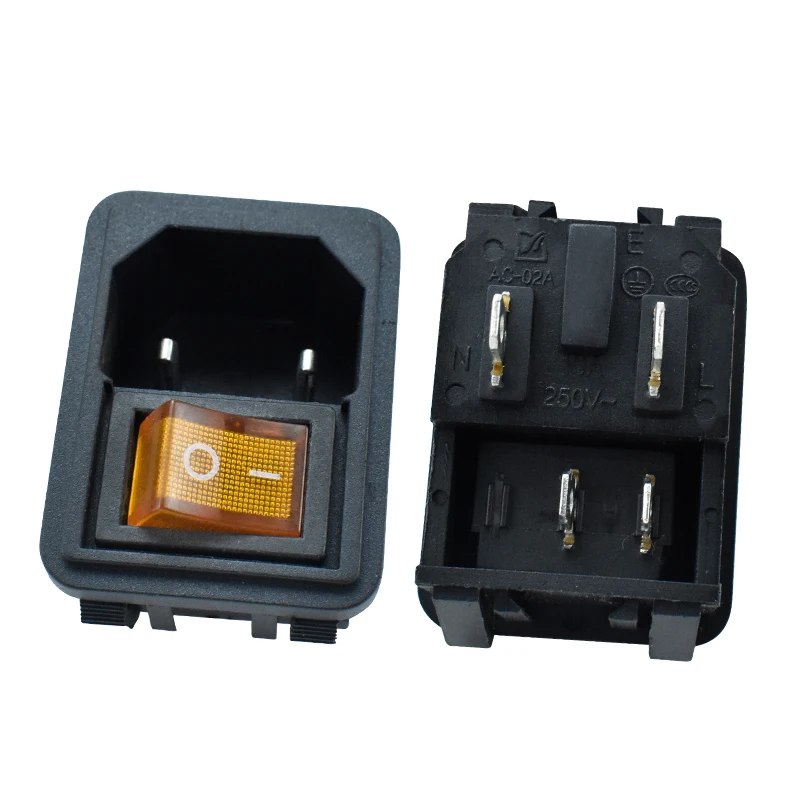 Two-In-One AC Power Switch Socket 2 3 4 5 6 Pin LZ-14, LH-14, DB-14