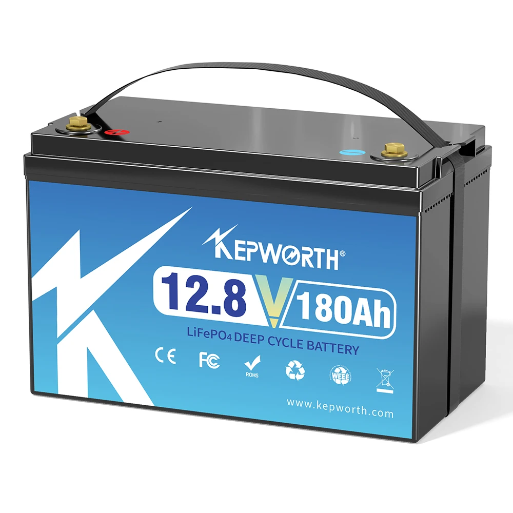 2024 hotsell Kepworth 12V 180Ah LiFePO4 Lithium Iron Phosphate Battery Built-in BMS 4000+times Cycles Power Home Energy Storage