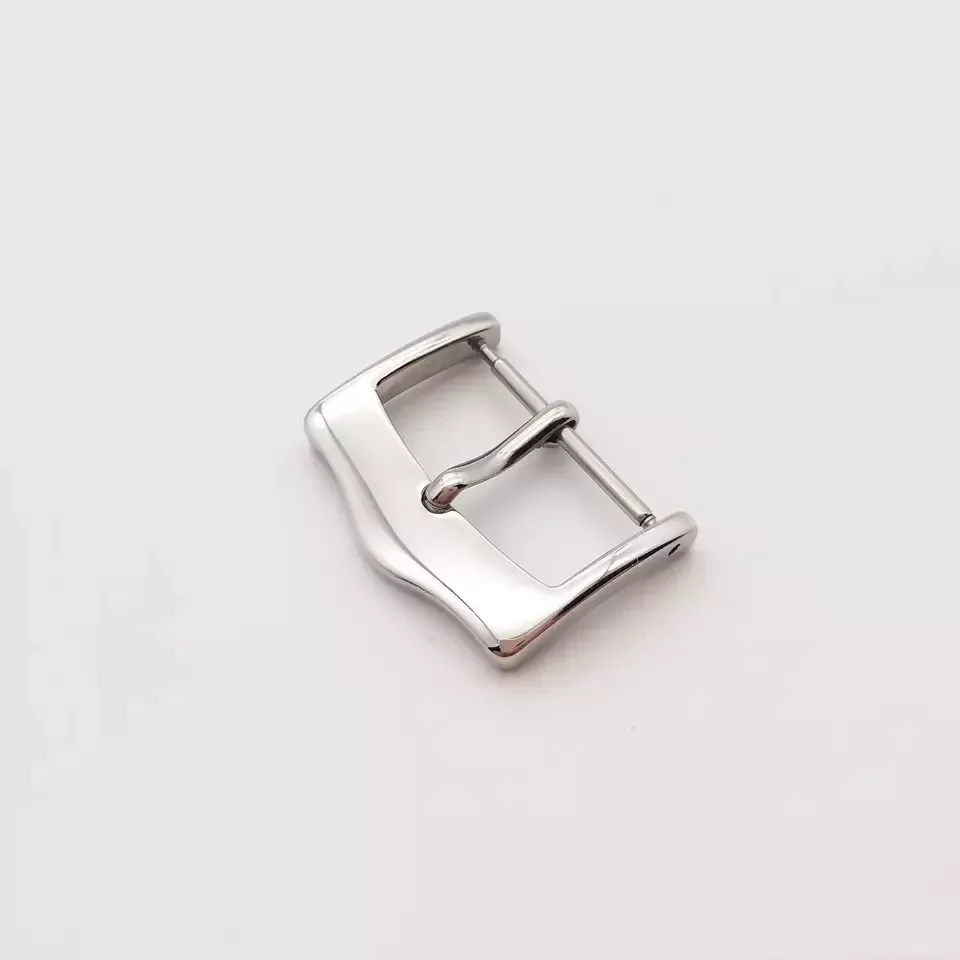 Polished 20mm 22mm 2.0 mm Pin Silver Color Watch Buckle