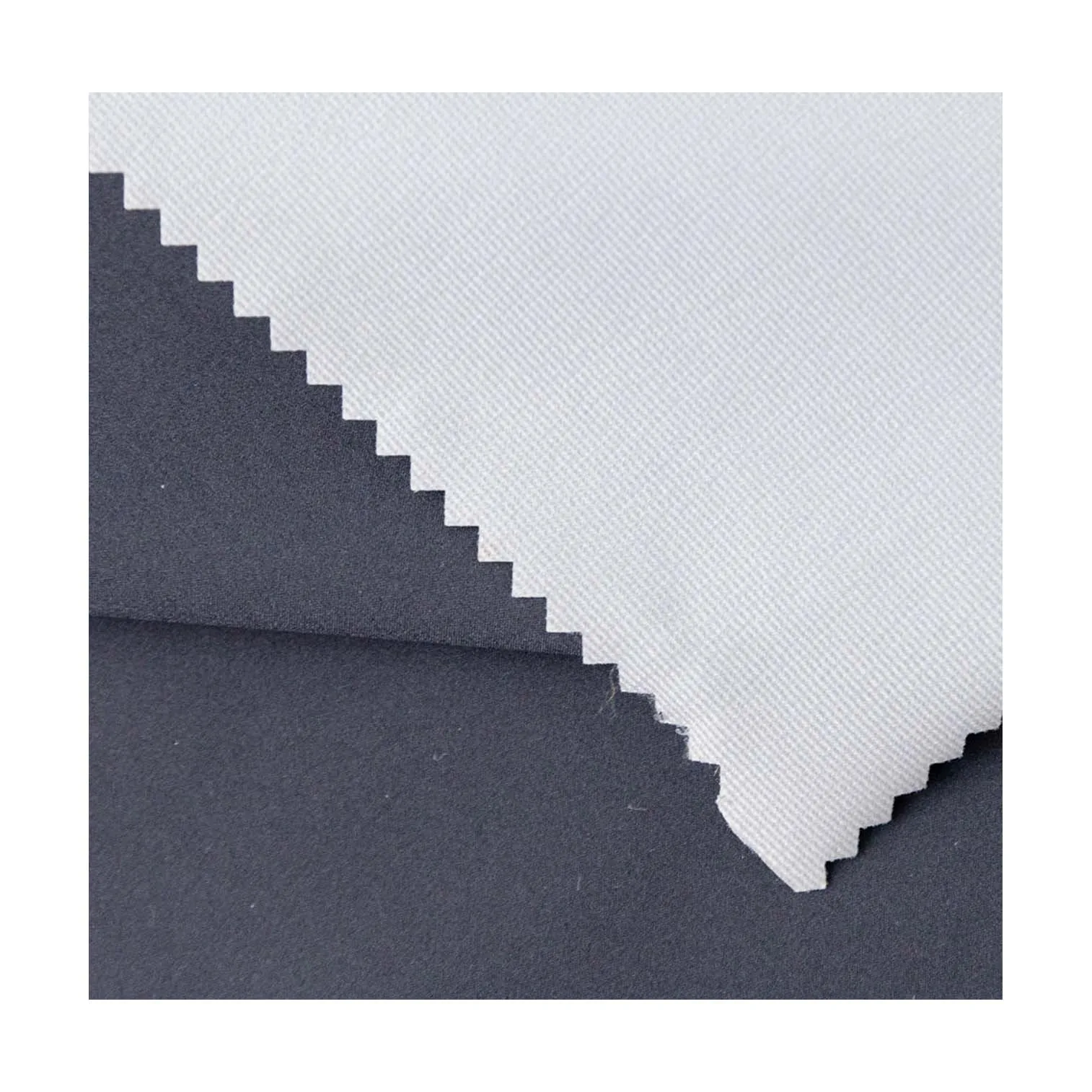 plain dyed solid laminated bonded white TPU coated woven 100% polyester fabric for garment jacket