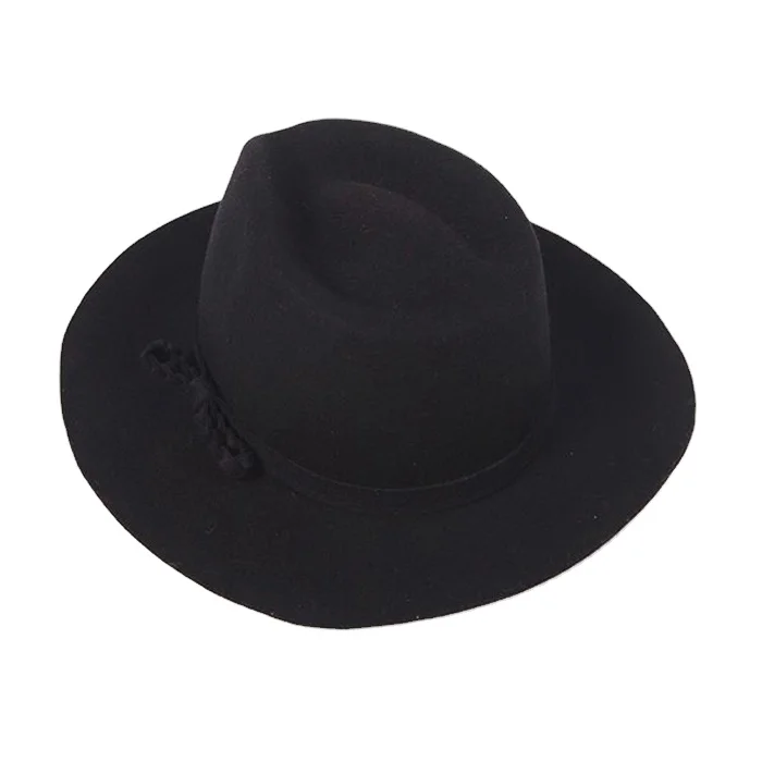 Customizable Wholesale Handmade Wide Brim Formal Australian 100% Wool Felt Hat