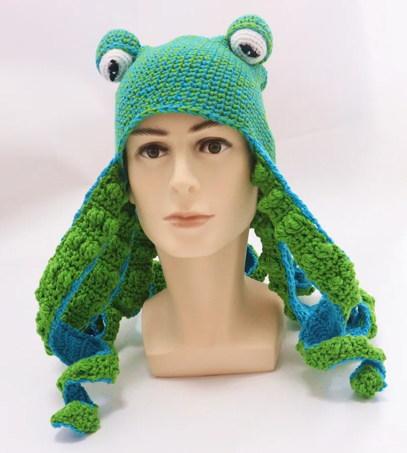 Fashion Autumn and Winter New Products Unisex Warm and Soft Stretchable Crimping Knitted Winter Hats-Blue