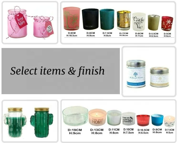 Candle Warmer Decorative Customised Scented Candles Set with Diffuser Luxury Candle Jar with Lid Gold